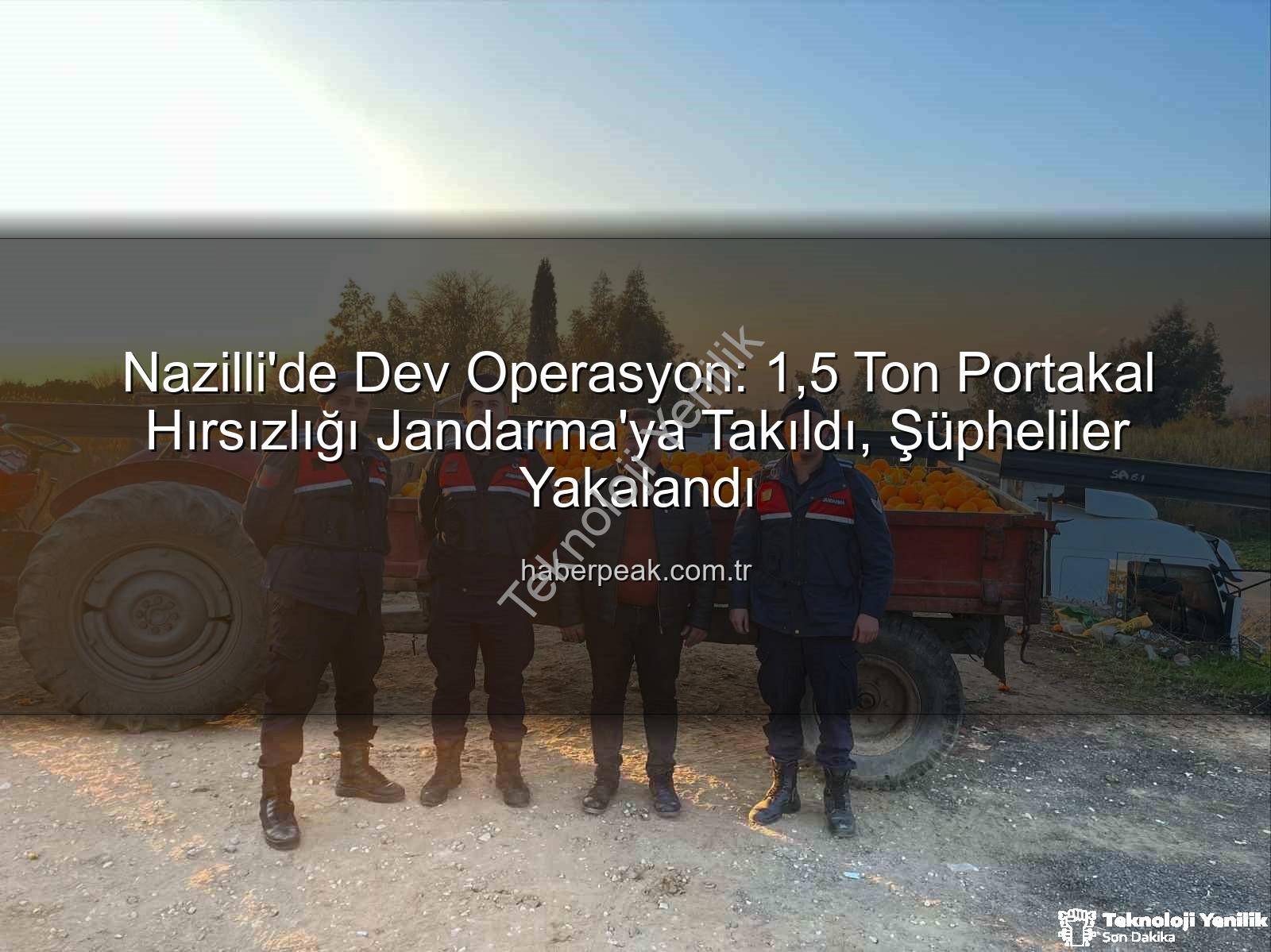 portakal hırsızlığı - Nazilli'de Nefes Kesen Operasyon: 1,5 Ton Portakal Hırsızlığı Jandarmaya Takıldı!
