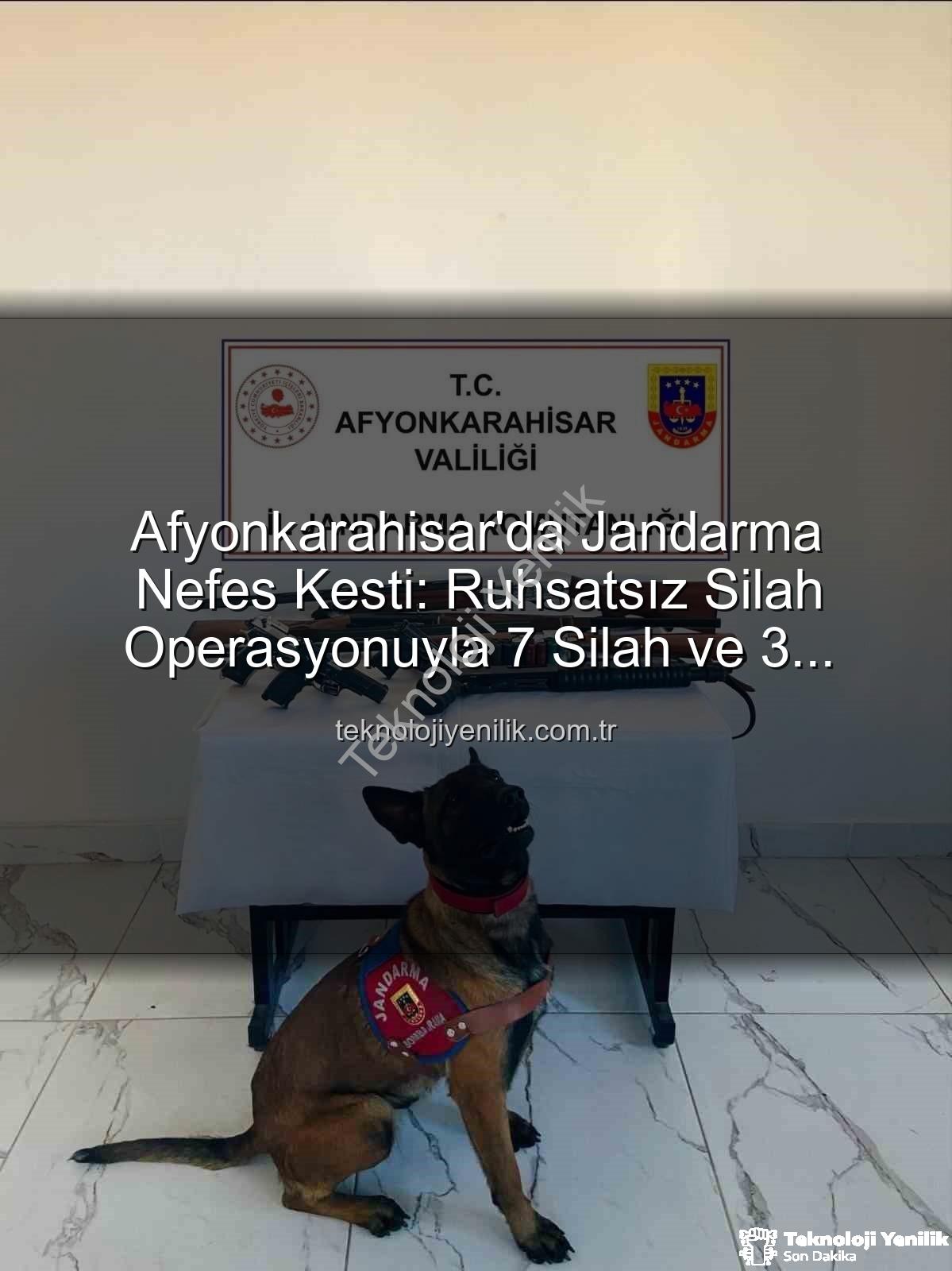 ruhsatsız silah operasyonu - Afyonkarahisar'da Jandarma Nefes Kesti: Ruhsatsız Silah Operasyonuyla 7 Silah ve 3 Şarjör Ele Geçirildi!